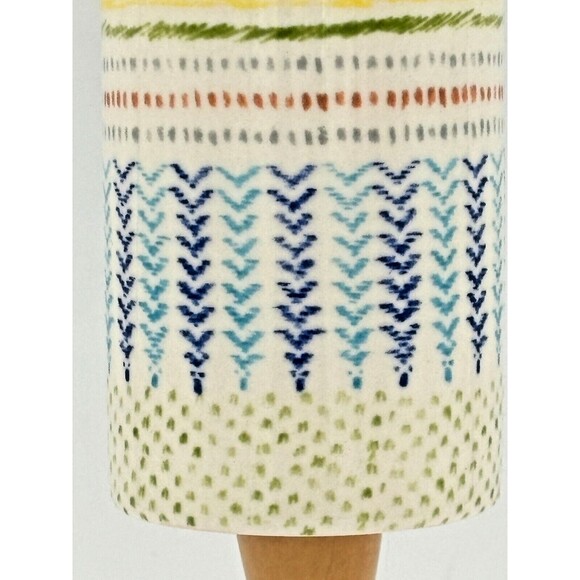 Anthropologie Rolling Pin POLAR GAZE Ceramic Winter Holiday Folk Snowflake - Picture 5 of 13